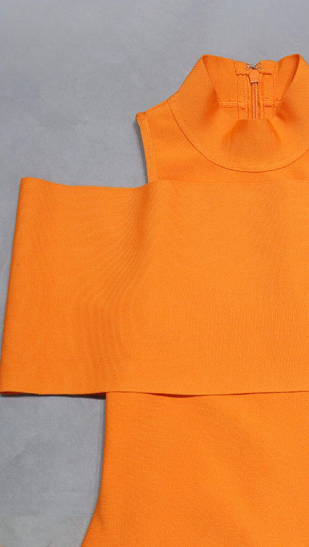 AIIZIE OFF-THE-SHOULDER TIGHT DRESS IN ORANGE - product image