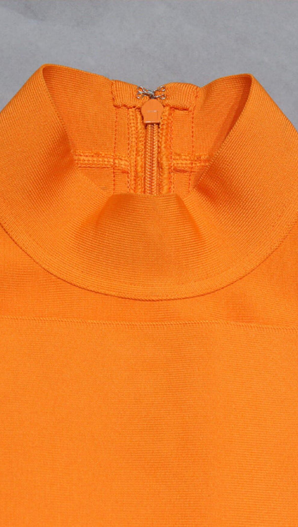 AIIZIE OFF-THE-SHOULDER TIGHT DRESS IN ORANGE - product image