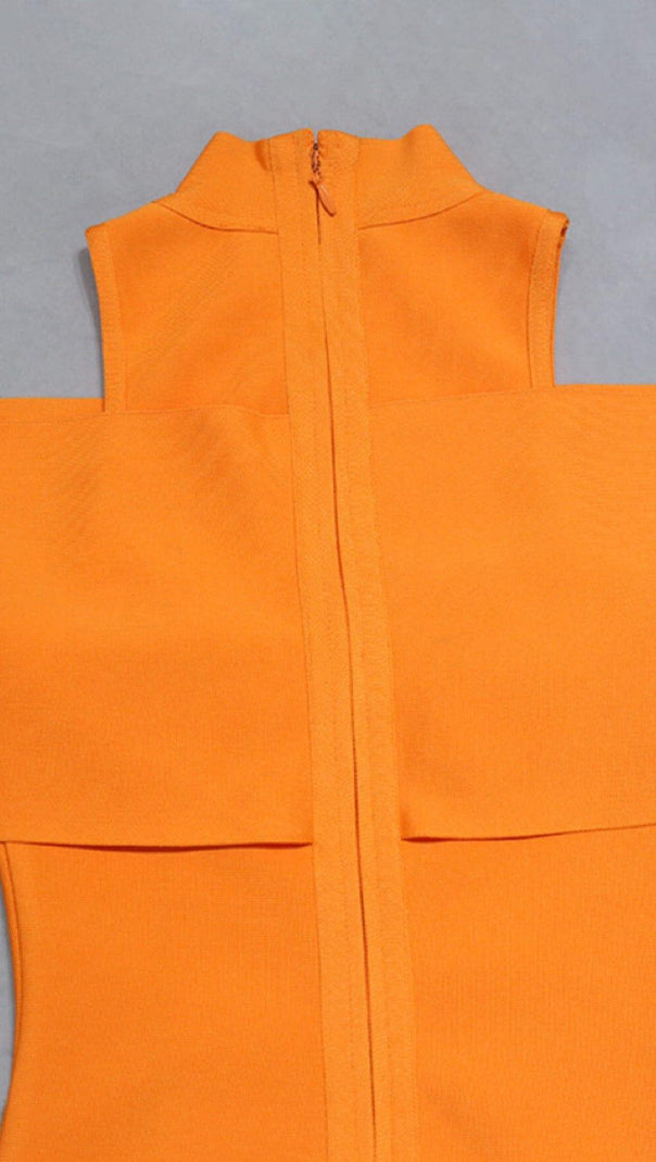 AIIZIE OFF-THE-SHOULDER TIGHT DRESS IN ORANGE - product image