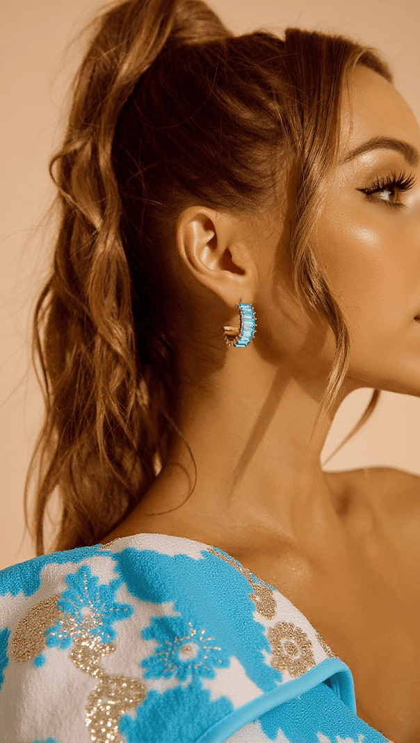 AIIZIE OTTILIE RING CRYSTAL EARRINGS - product image