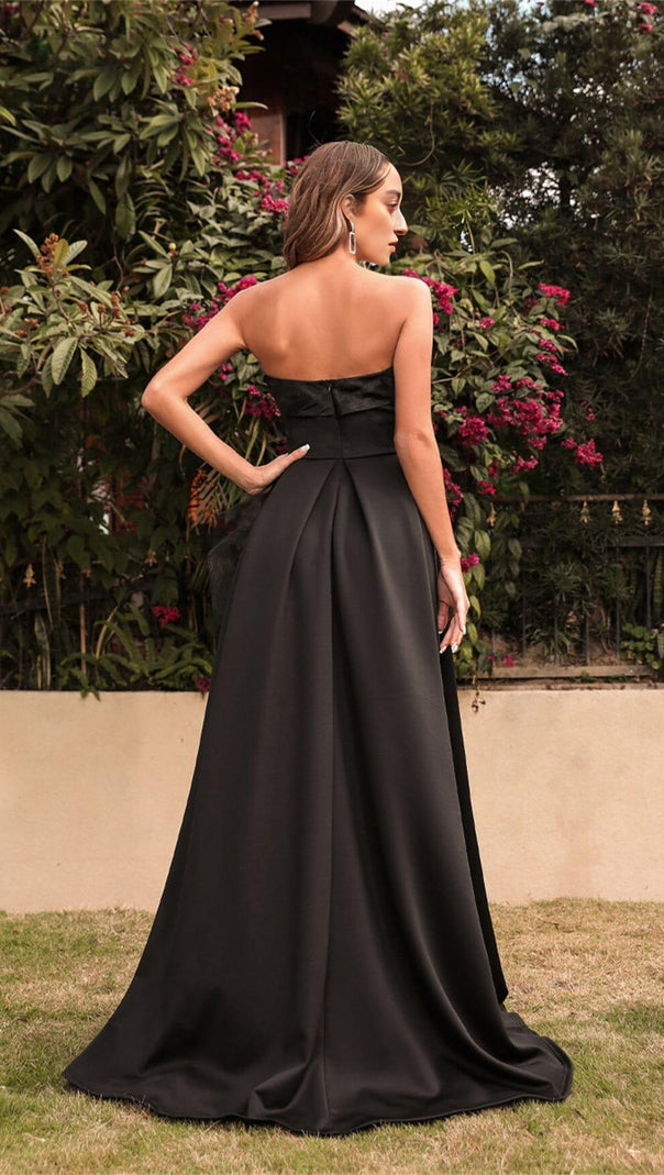 AIIZIE OFF SHOULDER BACKLESS MAXI DRESS IN BLACK - product image