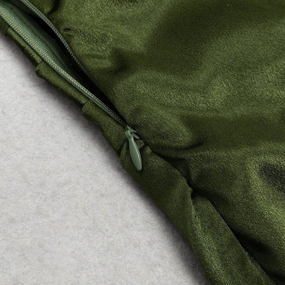 AIIZIE ONE-SHOULDER LONG-SLEEVE SILK PLEATED HIP DRESS - product image