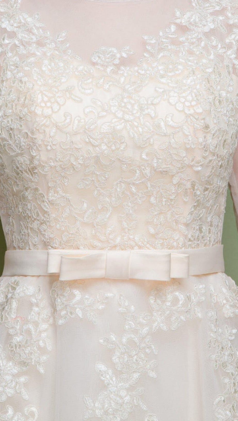 SWEET BRIDEMAID LACE HALF SLEEVES MAXI DRESS IN WHITE