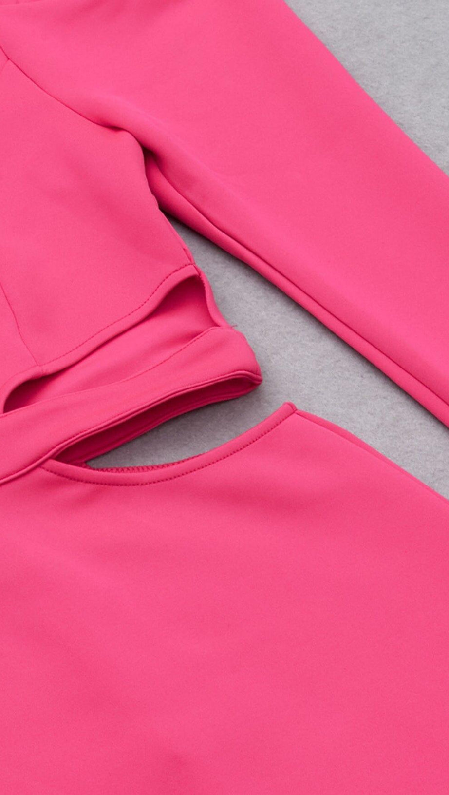 PHOSPHOR V-NECK WAIST CUT OUT MIDI DRESS