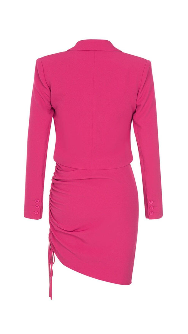 AIIZIE BARBIE PINK DRAWSTRING SLING SHORT SKIRT SUIT - product image