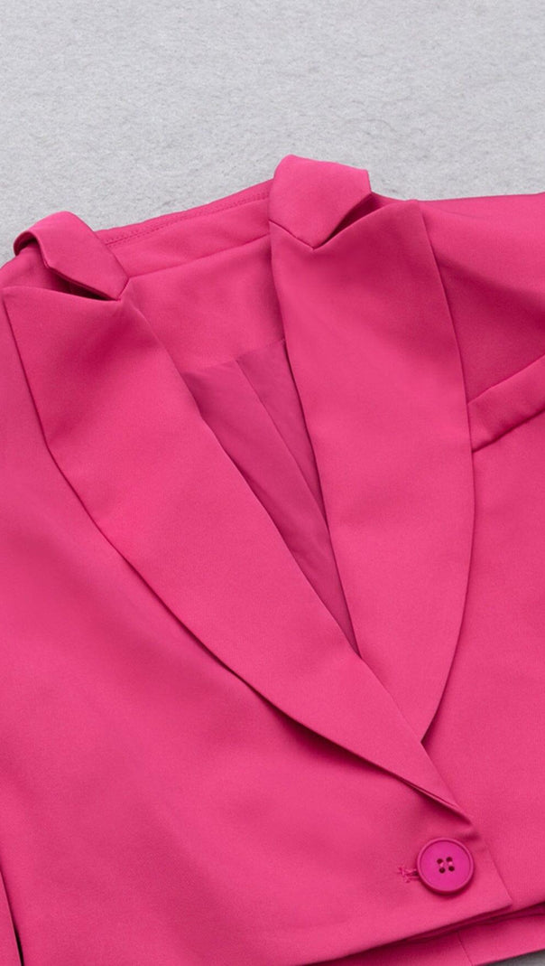AIIZIE BARBIE PINK DRAWSTRING SLING SHORT SKIRT SUIT - product image