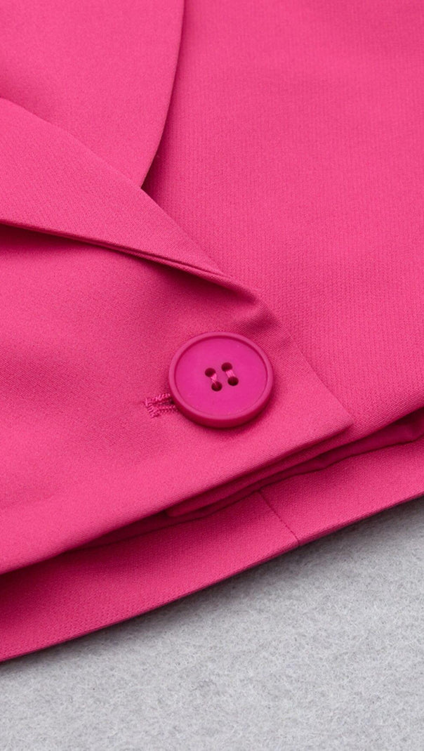 AIIZIE BARBIE PINK DRAWSTRING SLING SHORT SKIRT SUIT - product image