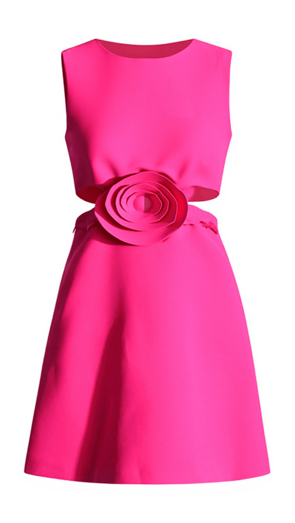 AIIZIE TIMEO SLEEVELESS CUTOUT FLOWER DRESS - product image