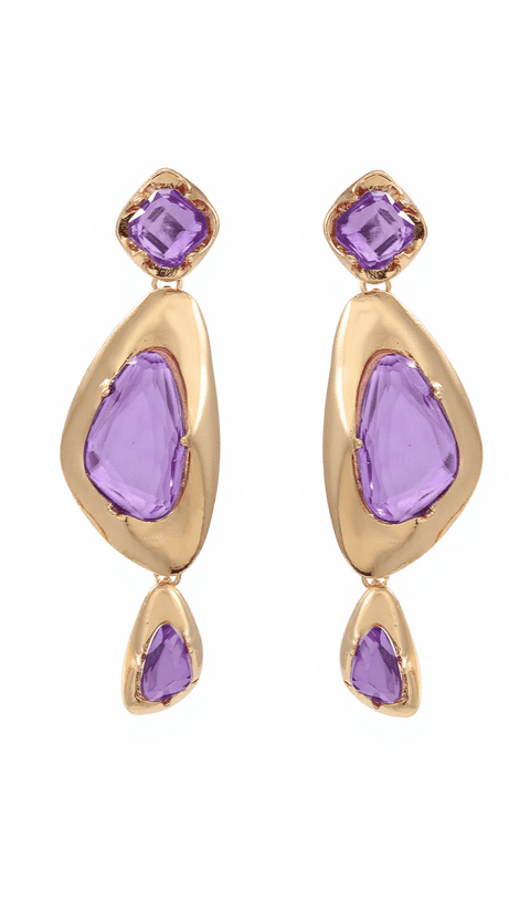 MIKKO GEOMETRIC RHINESTONE EARRINGS