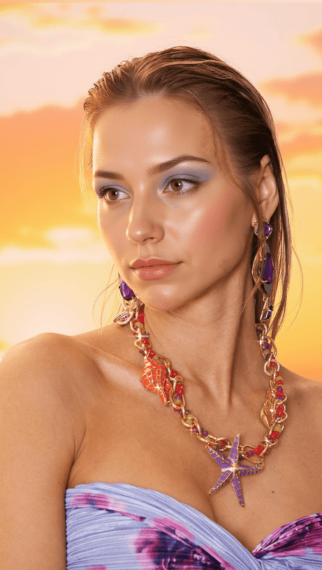 ORECCHINI GEOMETRICI CON STRASS MIKKO