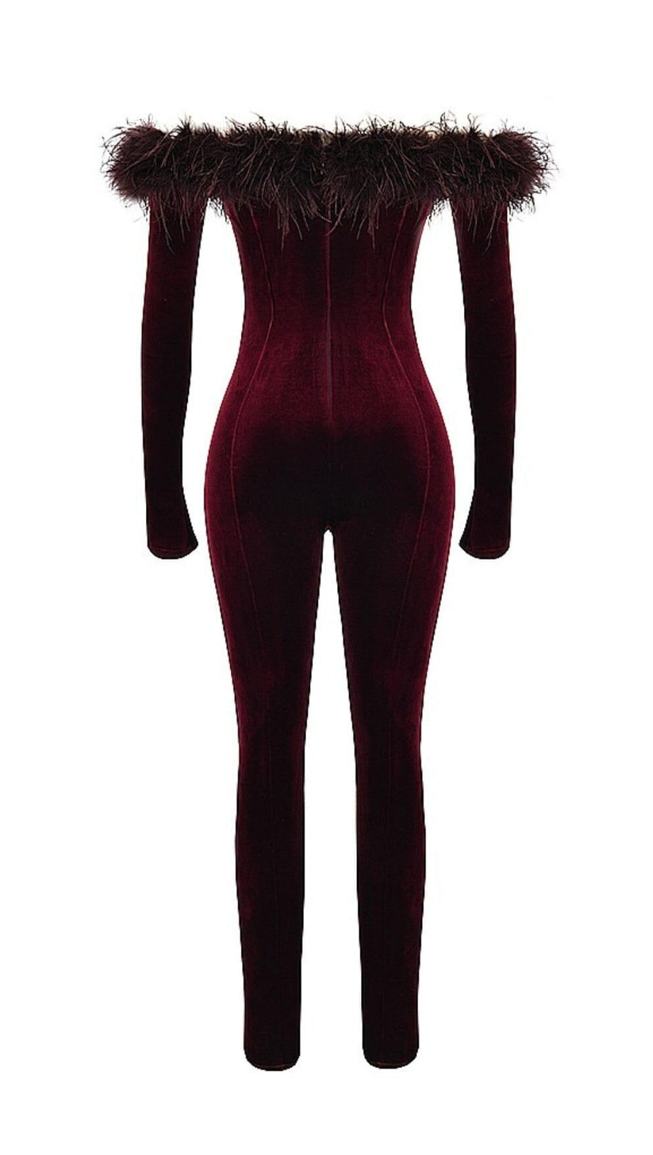 TUTA IN VELLUTO NERO CILIEGIA