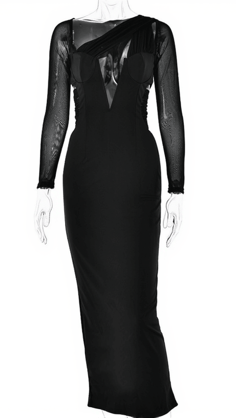 HOWELL PATCHWORK CUTOUT MAXI DRESS