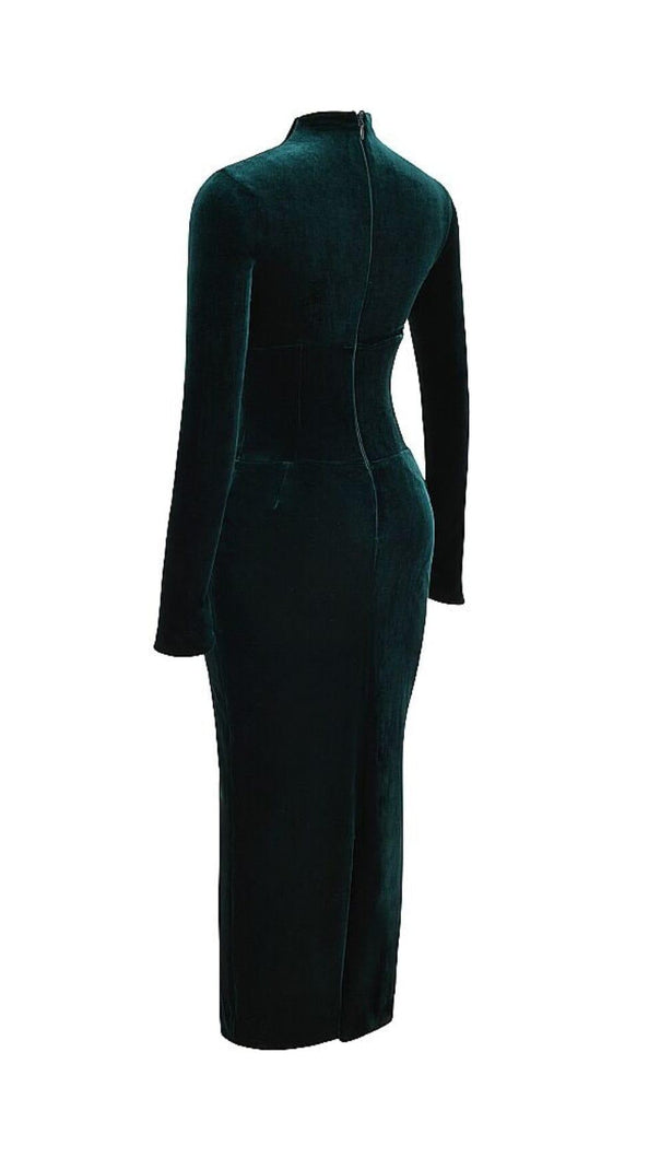 Forest Velvet Corset Dress