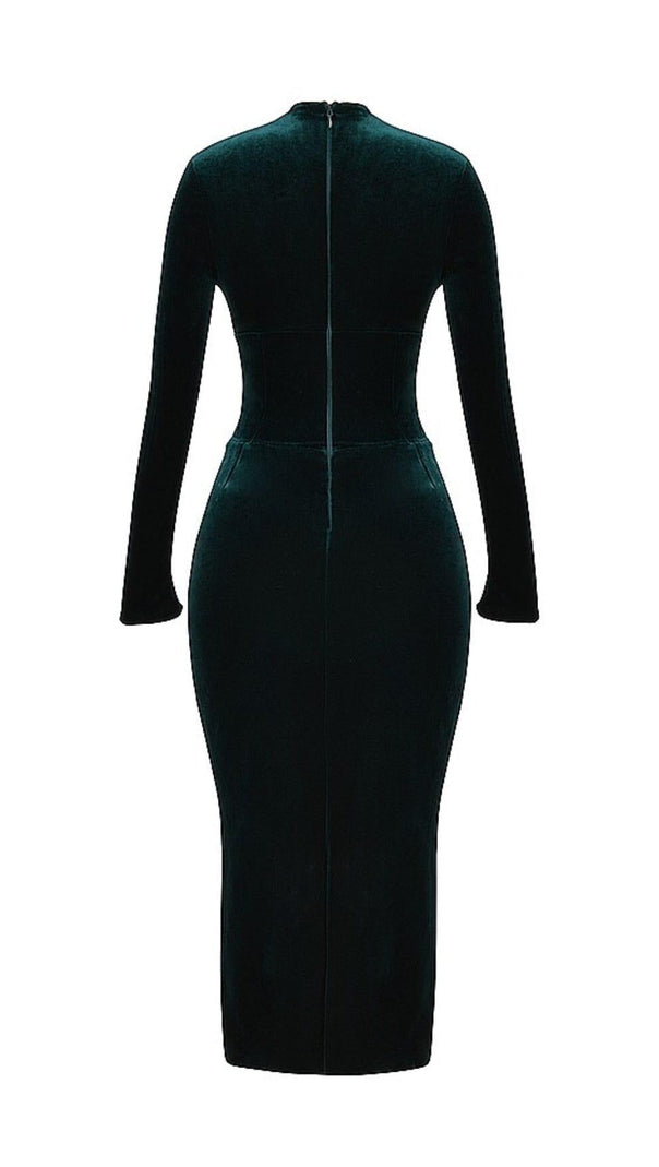 Forest Velvet Corset Dress