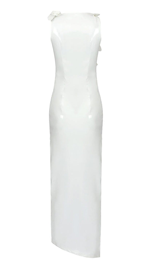 AIIZIE GLAM WITH EDGY SKINTIGHT LATEX GOWN IN WHITE - product image