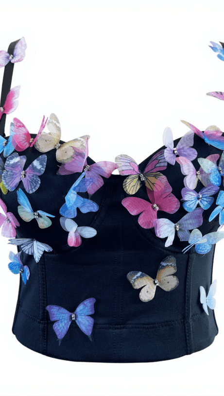 LEROY BUTTERFLY EMBELLISHED TOP