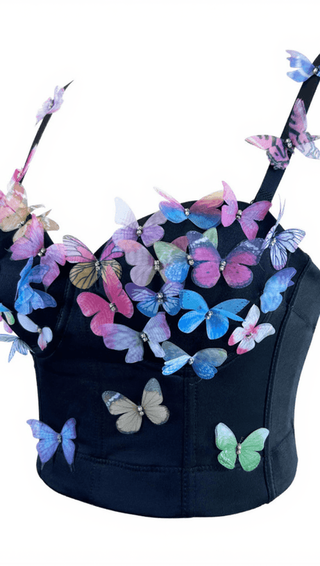 LEROY BUTTERFLY EMBELLISHED TOP