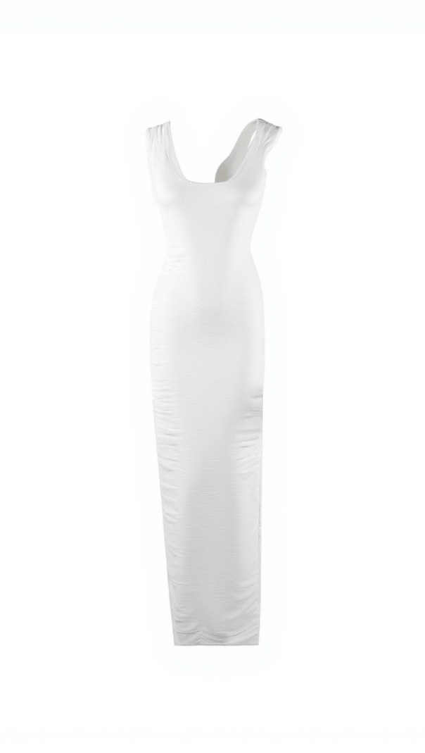 AIIZIE LUCIANO V NECK RUCHED MAXI DRESS - product image