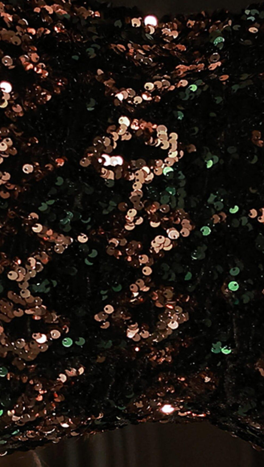 MINI ABITO CON MANICHE SENZA SPALLINE E PAILLETTES IN NERO