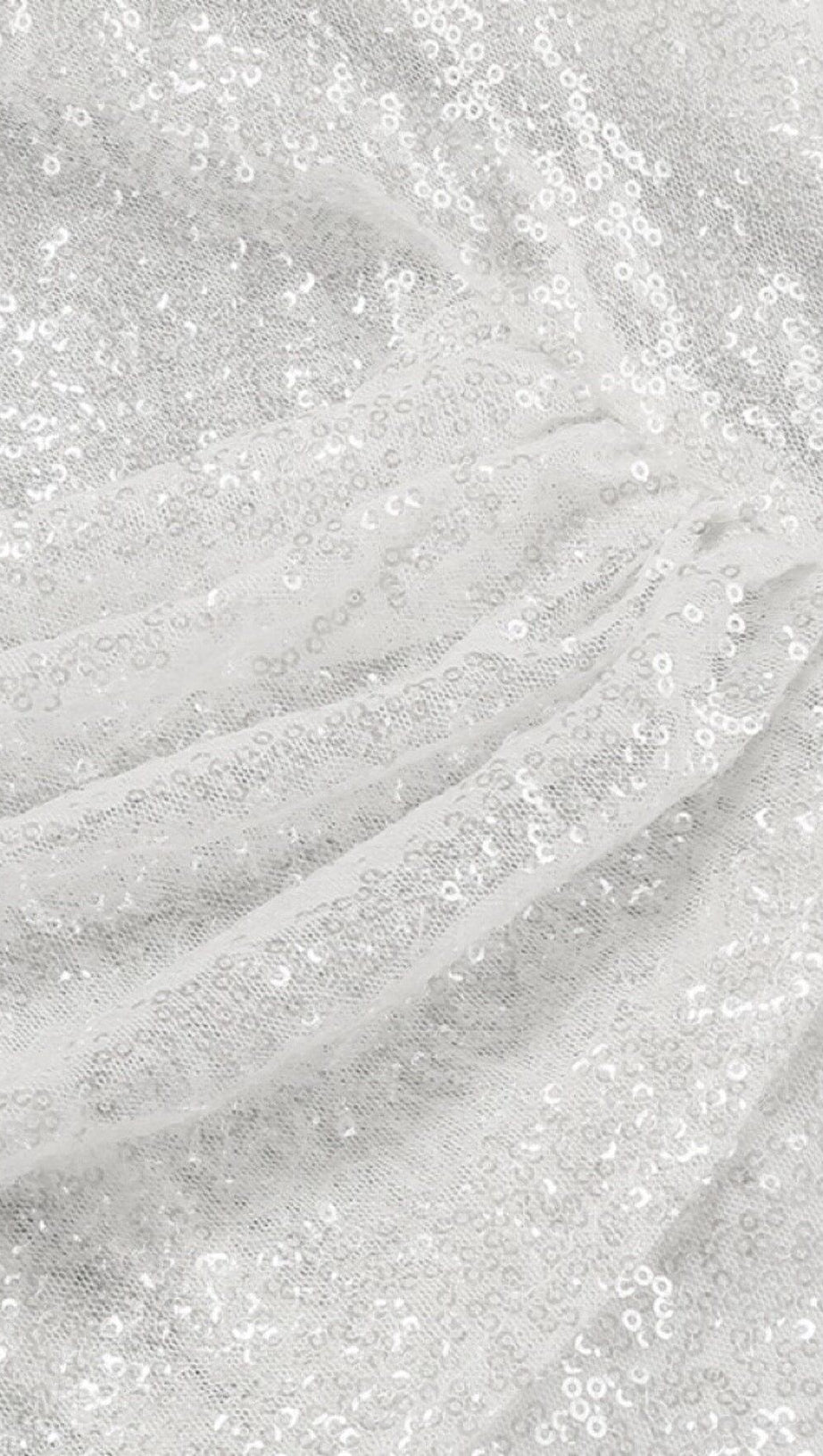 SEQUINED FEATHER MINI DRESS IN WHITE