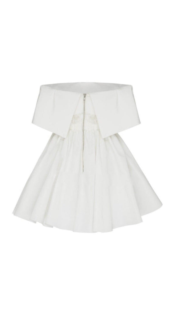 AIIZIE BANDEAU FLUFFY DRESS IN WHITE - product image