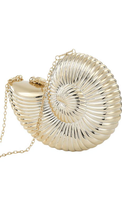 PAMELA ACRYLIC SEASHELL CLUTCH