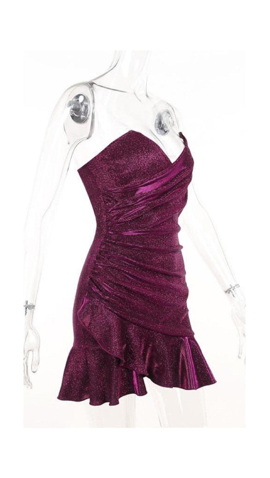 MINI ABITO LUCIDO A CODA DI PESCE VIOLA