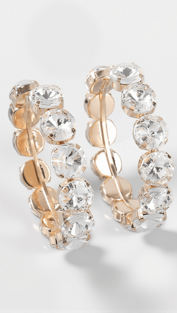 AIIZIE TERRA DIAMANTE HOOP EARRINGS - product image