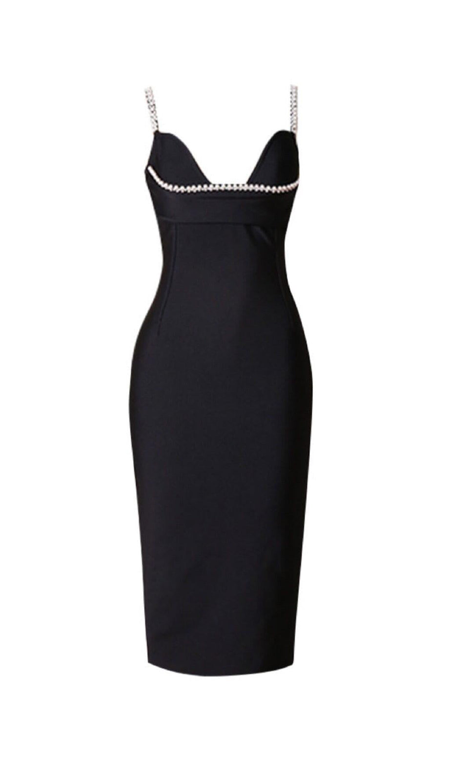 PEARL SLIM-FIT-HOSENKLEID IN SCHWARZ