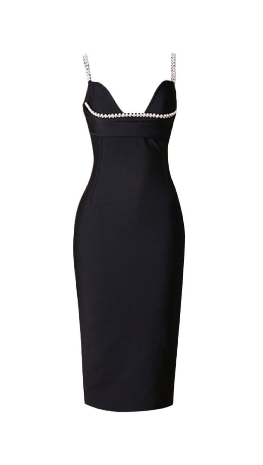 ABITO SLIM FIT CON BRETELLE PEARL IN NERO