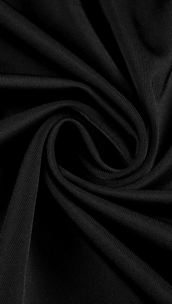 AIIZIE COPPER SPANDEX STITCHING SPLIT MAXI DRESS IN BLACK - product image