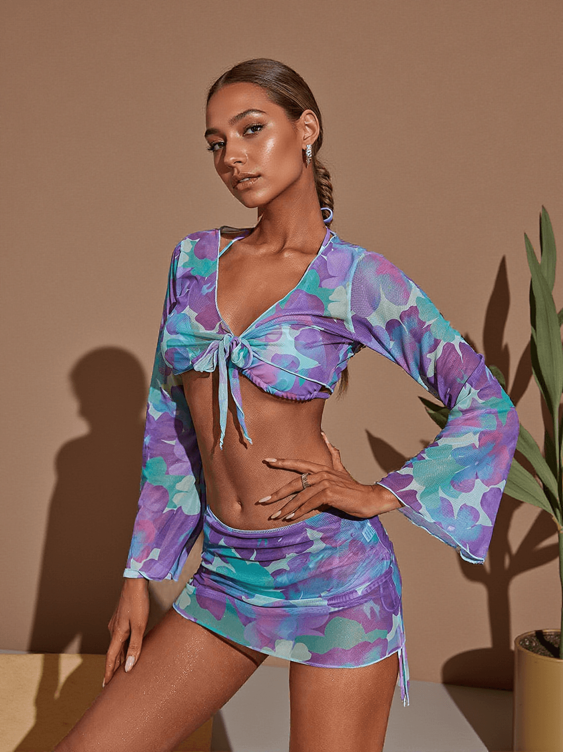 SET BIKINI STAMPATO LEAH QUATTRO PEZZI