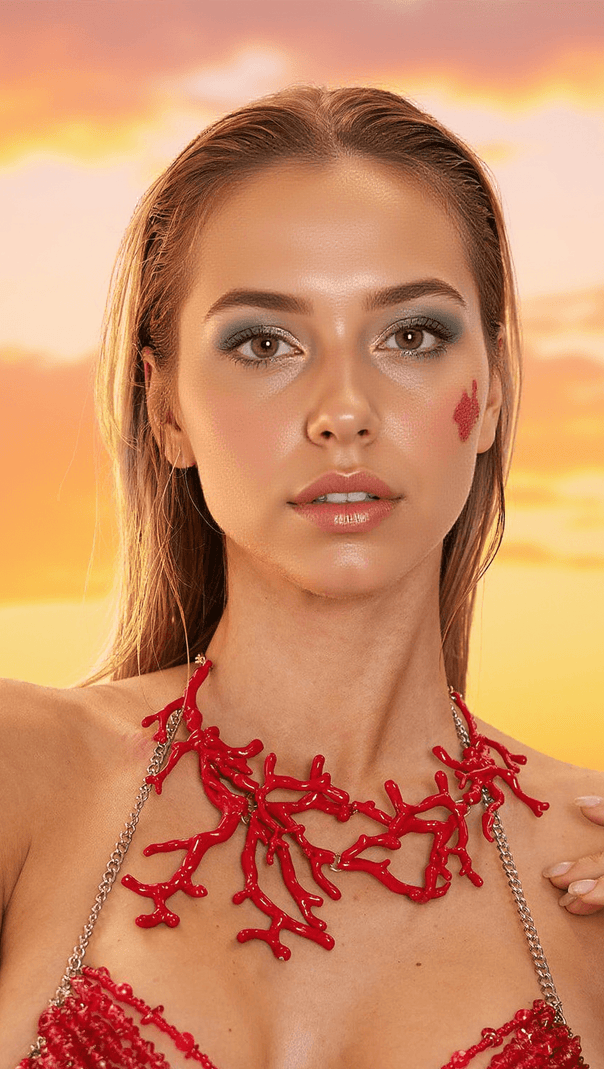 AIIZIE SUZUME RED CORAL NECKLACE - product image