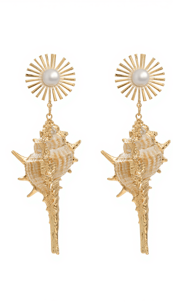 AIIZIE HOSHI PEARL CONCH EARRINGS - product image