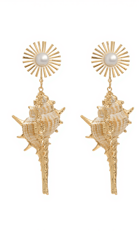 Hoshi Pearl Conch Earrings