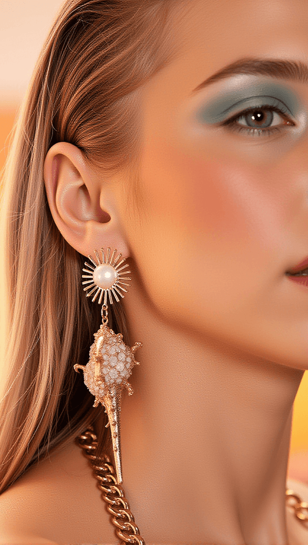 AIIZIE HOSHI PEARL CONCH EARRINGS - product image