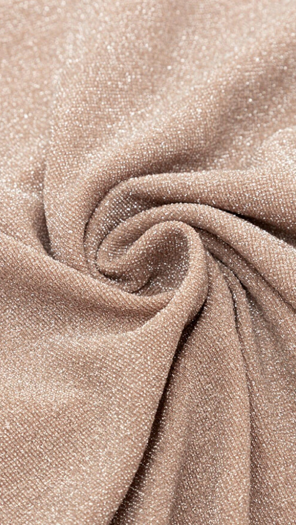 AIIZIE STREAMER IRREGULAR RUFFLE DRESS IN APRICOT - product image
