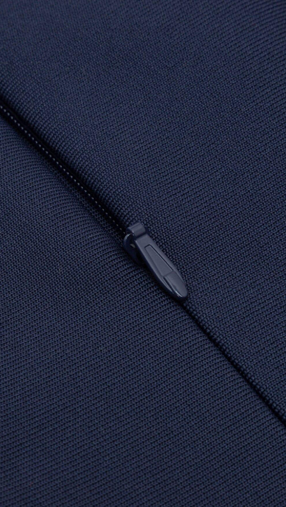 ABITO MONOSPALLA CON SPACCO CON FIBBIA DRILL IN BLU NAVY