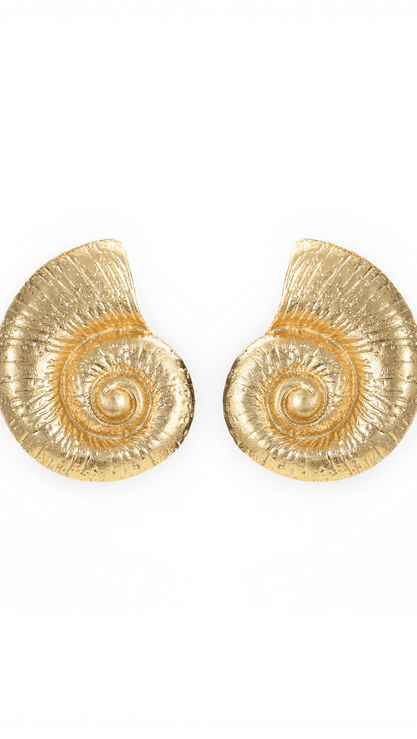 AIIZIE PAMELA METALLIC CONCH EARRINGS - product image
