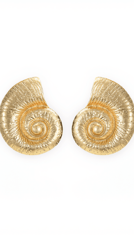 PAMELA METALLIC CONCH EARRINGS