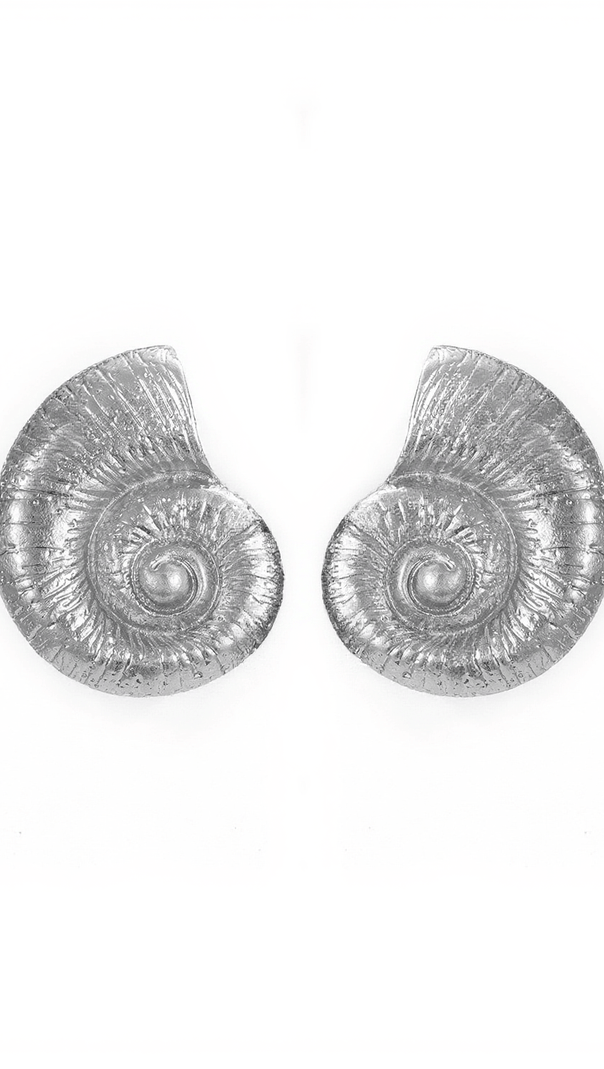 AIIZIE PAMELA METALLIC CONCH EARRINGS - product image