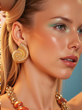 Pamela Metallic Conch Earrings