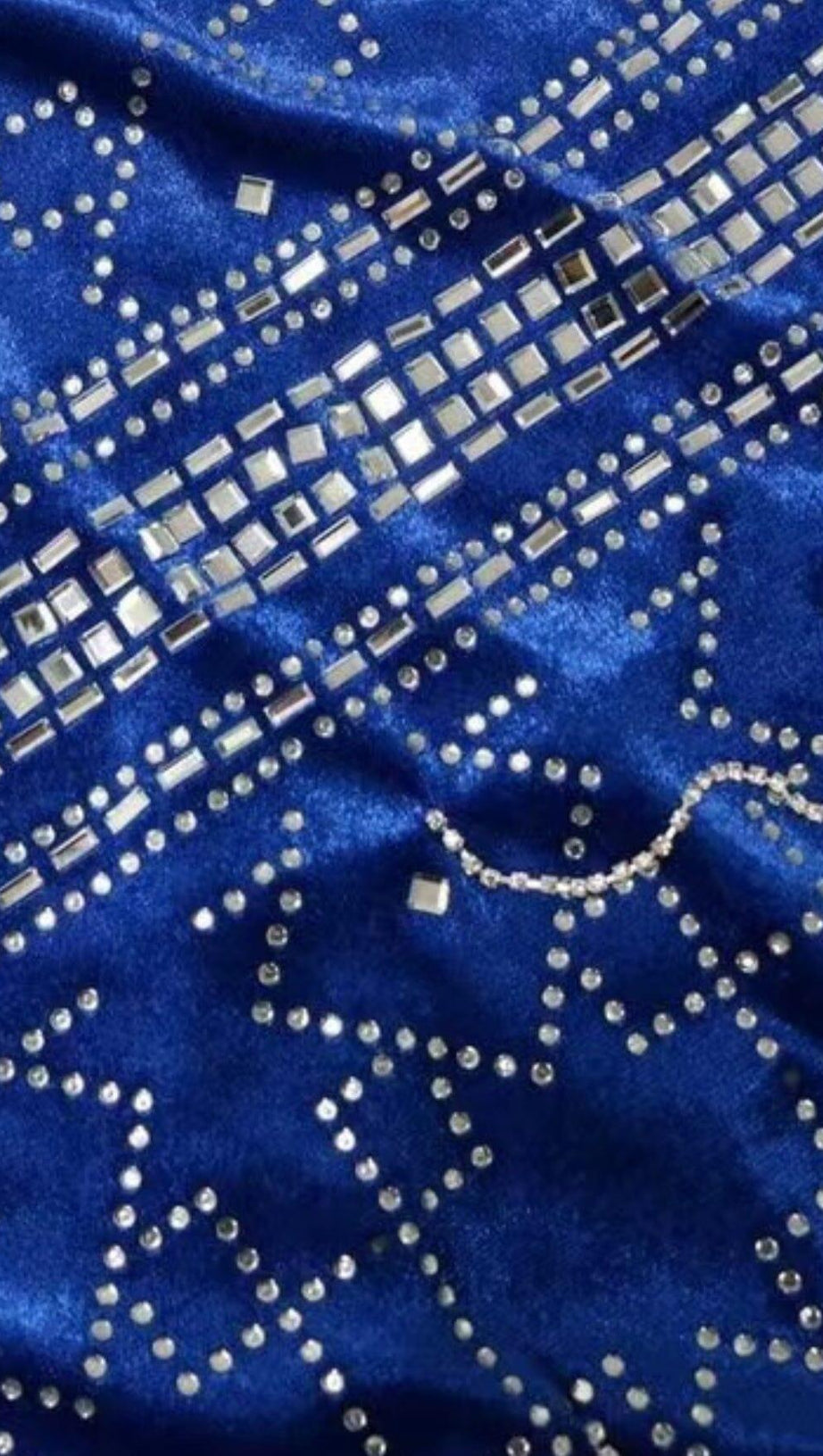 MINI ABITO IN VELLUTO BLU PROFONDO