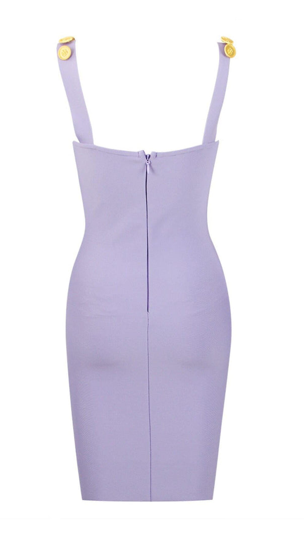 MINI ABITO CON BENDAGGI VIOLA-ARANCIONE