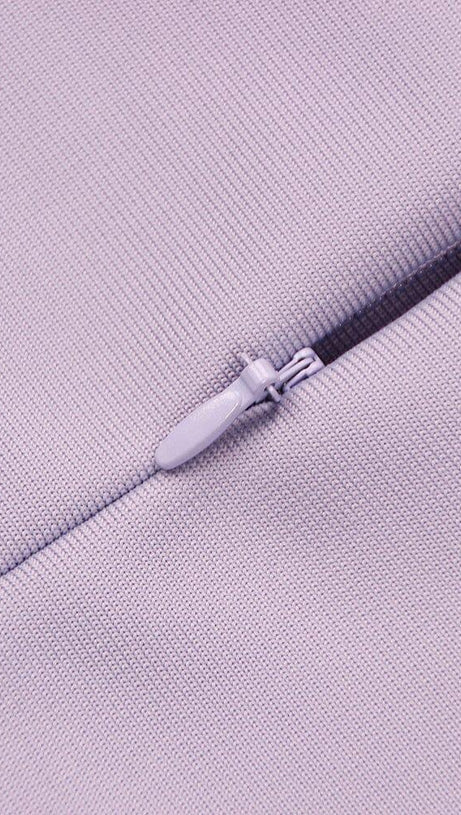 PURPLE ORANGE BANDAGE MINI  DRESS