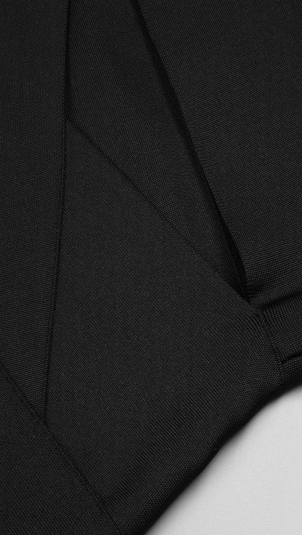 AIIZIE BANDAGE-STYLE HOLLOWED-OUT SHEATH DRESS IN BLACK - product image
