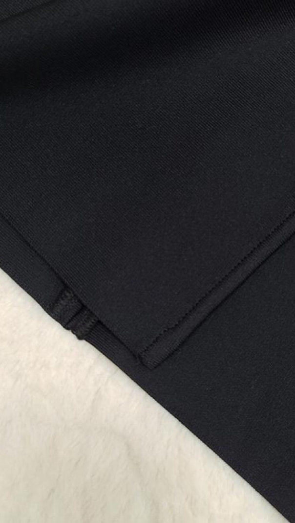 AIIZIE PEARL SKINNY MIDI DRESS IN BLACK - product image