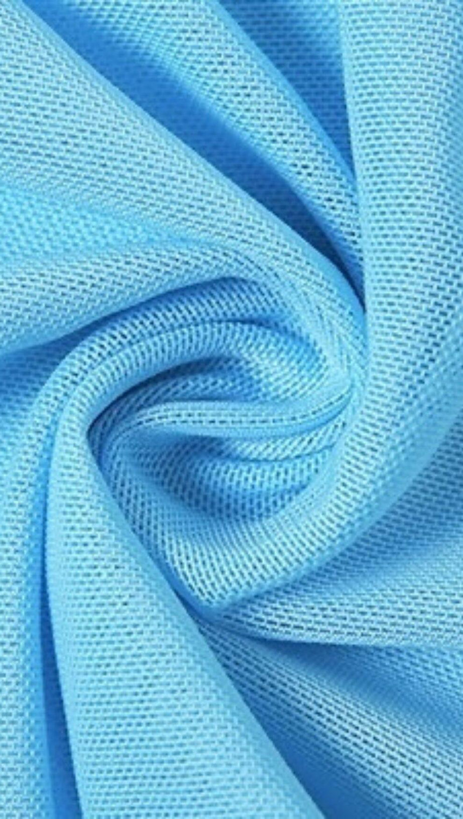 OFF SHOULDER MESH SKINNY MINI DRESS IN LIGHT BLUE