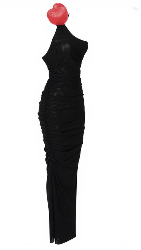 RUBY HALTERNECK MESH MAXI DRESS