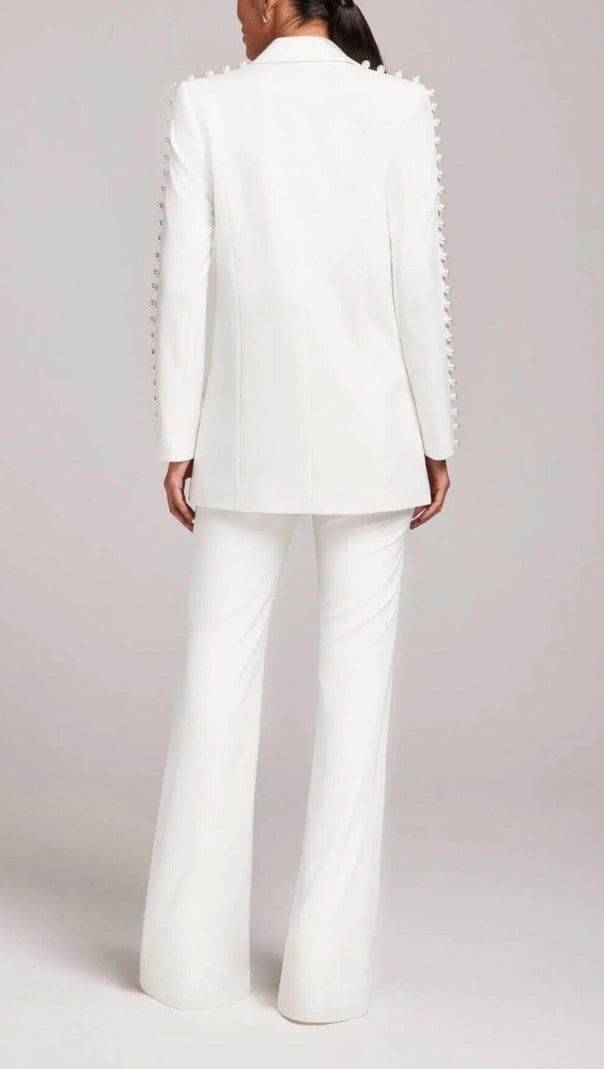 AIIZIE PEARL-DECORATED SUIT IN WHITE - product image